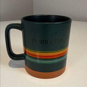 Pendleton Dark Green Striped Mug